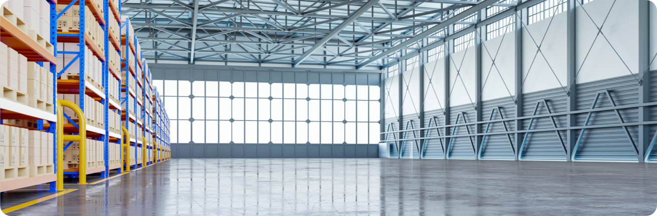 A large warehouse space