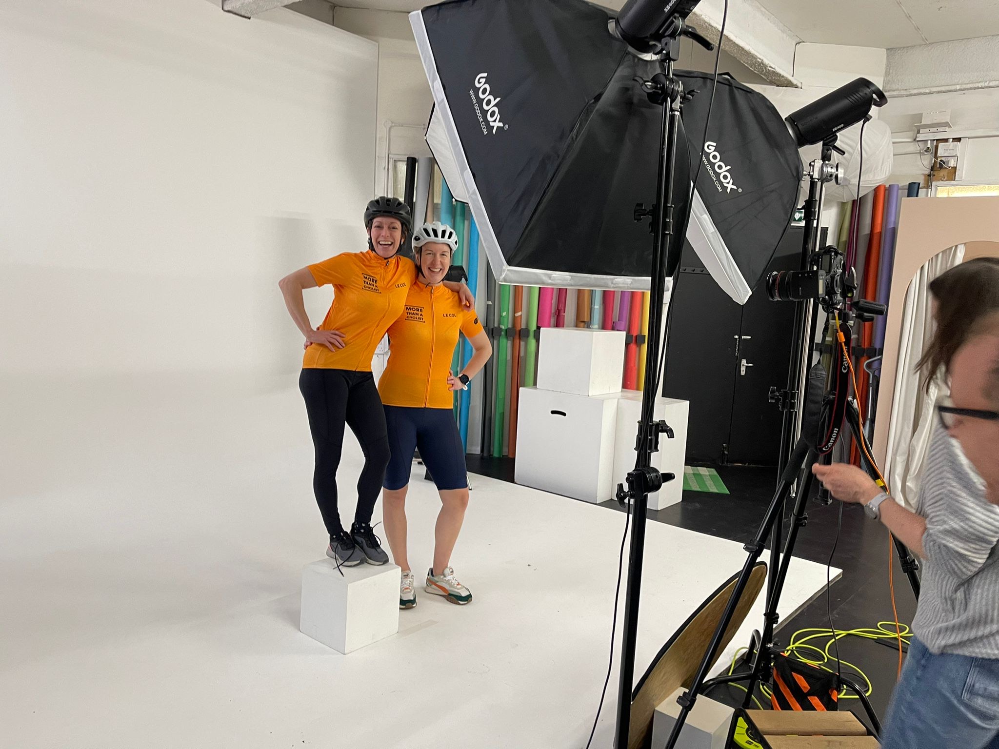 More Than a Cyclist behind the scenes photo shoot